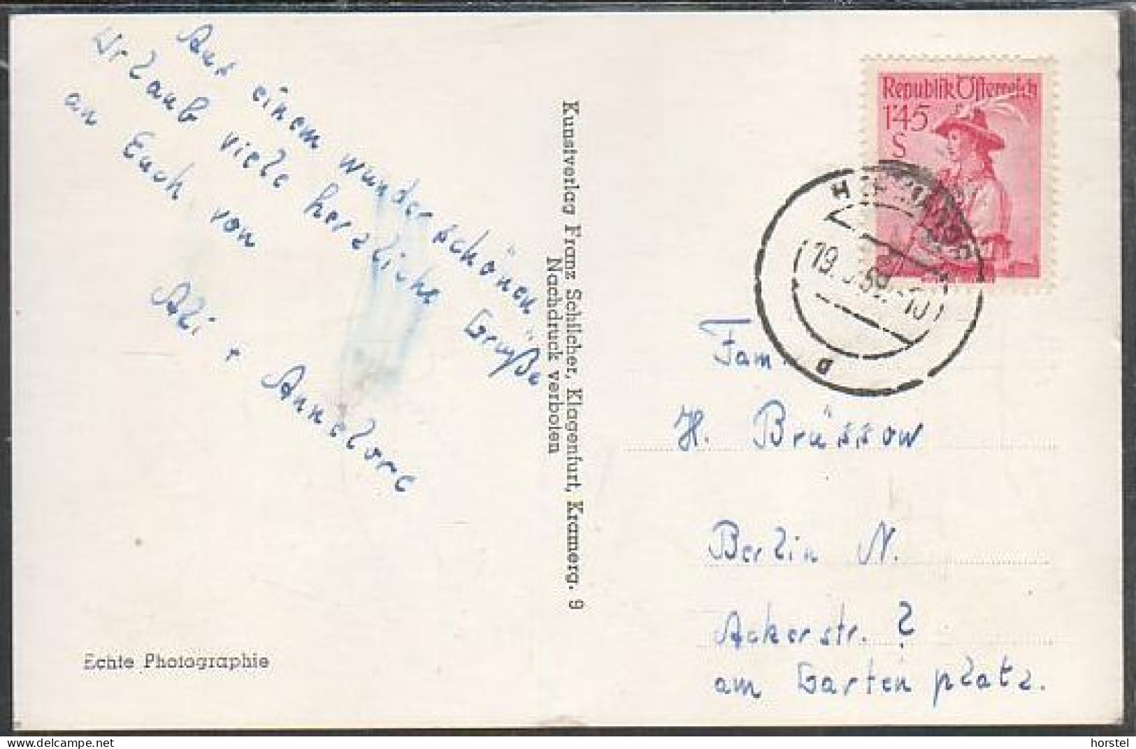 Austria - 9762 Weißensee - Alte Ortsansicht Mit Kirche Und Kreuzeckgruppe - Nice Stamp 1959 - Weissensee