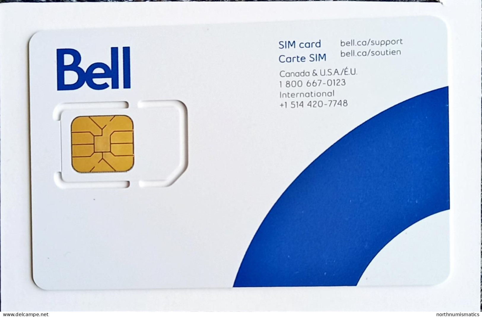 Canada Bell Gsm Original Chip Sim Card - Collections