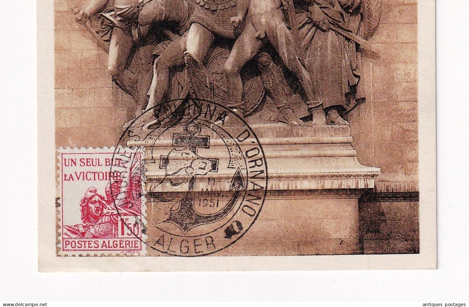 Algérie 1956 Journées Jean Colonna D'Ornano Alger Marianne Gandon 5F Arc De Triomphe Algeria Girardot - Briefe U. Dokumente