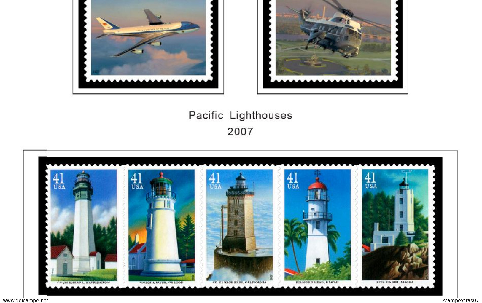 COLOR PRINTED USA 2005-2010 STAMP ALBUM PAGES (90 illustrated pages) >> FEUILLES ALBUM