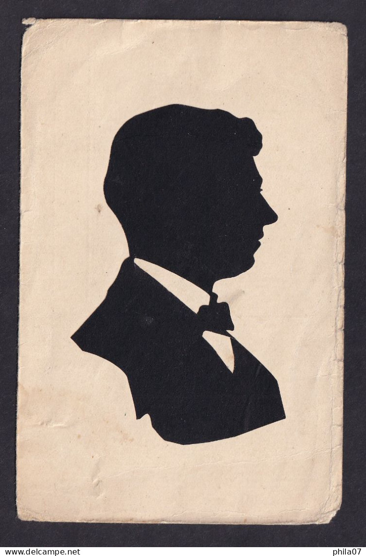 Silhouette - Of Man / Postcard Not Circulated, 2 Scans - Scherenschnitt - Silhouette