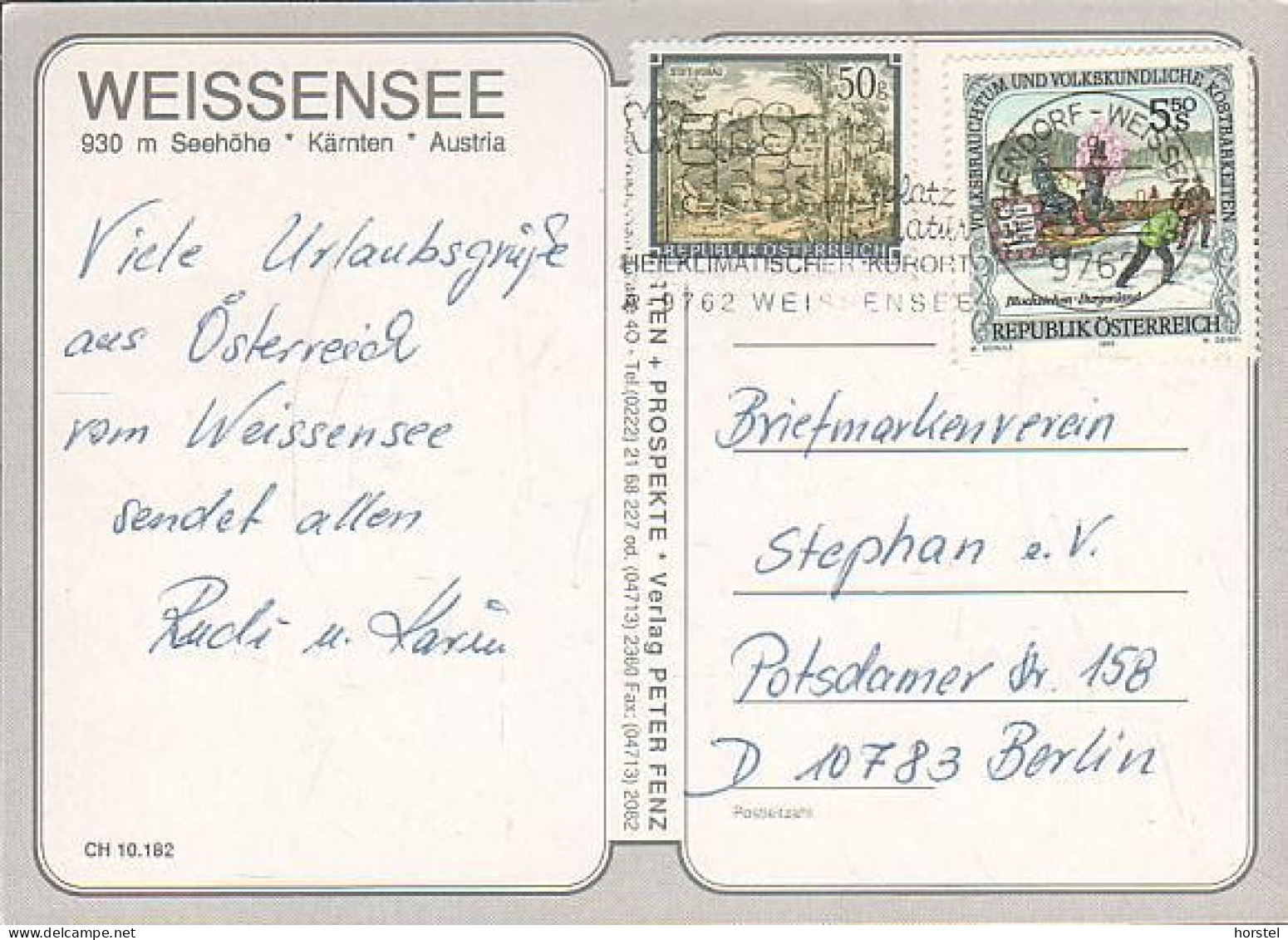 Austria - 9762 Weißensee - Alte Ansichten - Reh & Murmeltier - 2x Nice Stamps - Weissensee