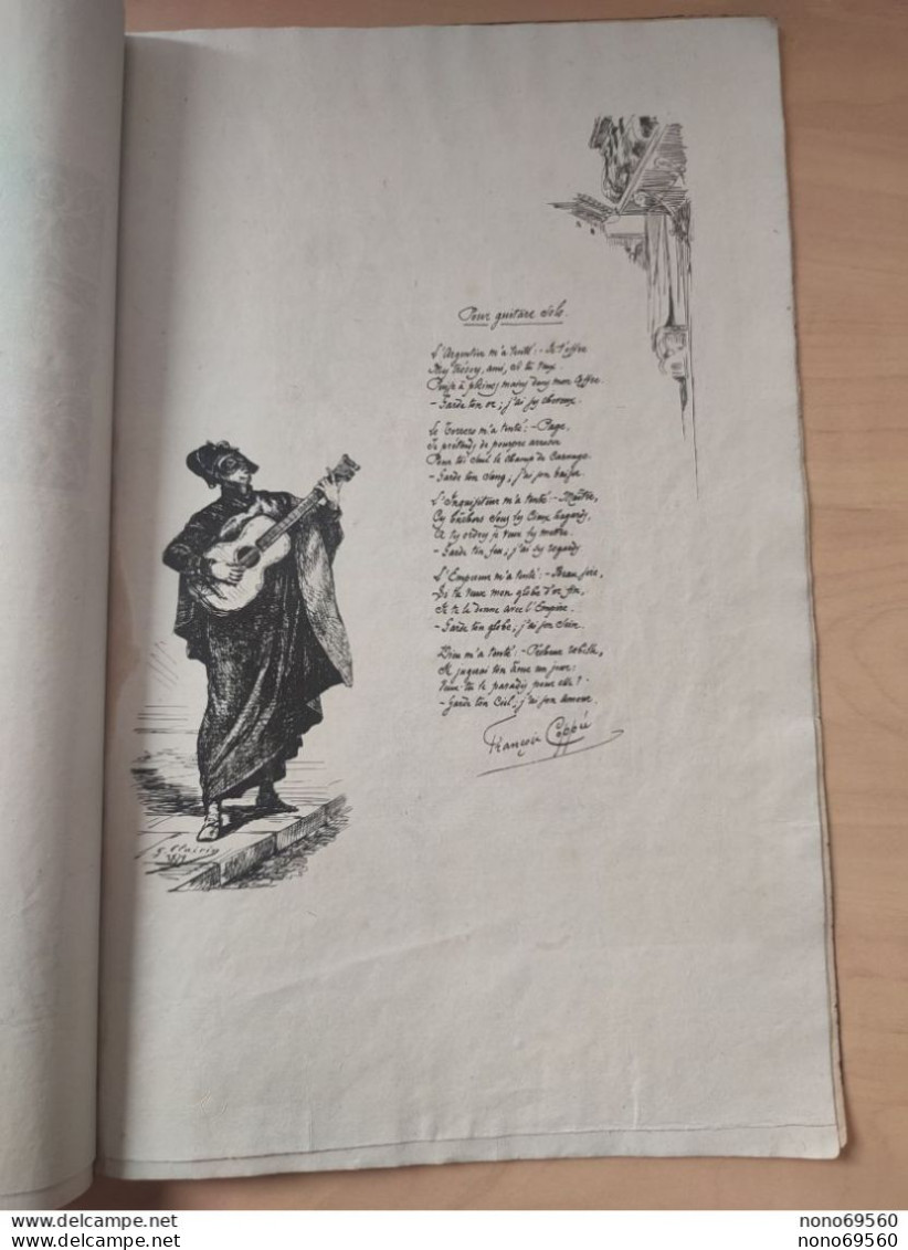 Recueil L'Obole de la vie moderne aux inondes de Murcie vendu lors charité mondaine a Paris en 1879 Victor Hugo, Copee