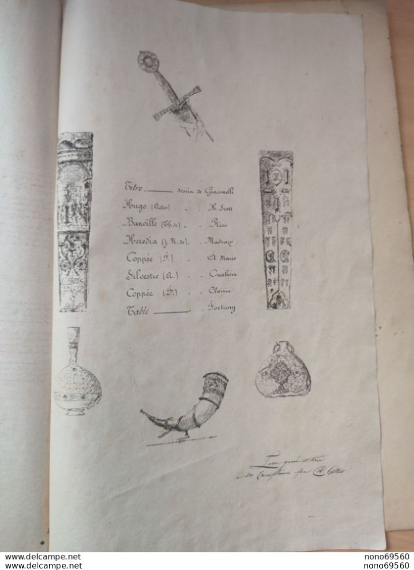 Recueil L'Obole de la vie moderne aux inondes de Murcie vendu lors charité mondaine a Paris en 1879 Victor Hugo, Copee