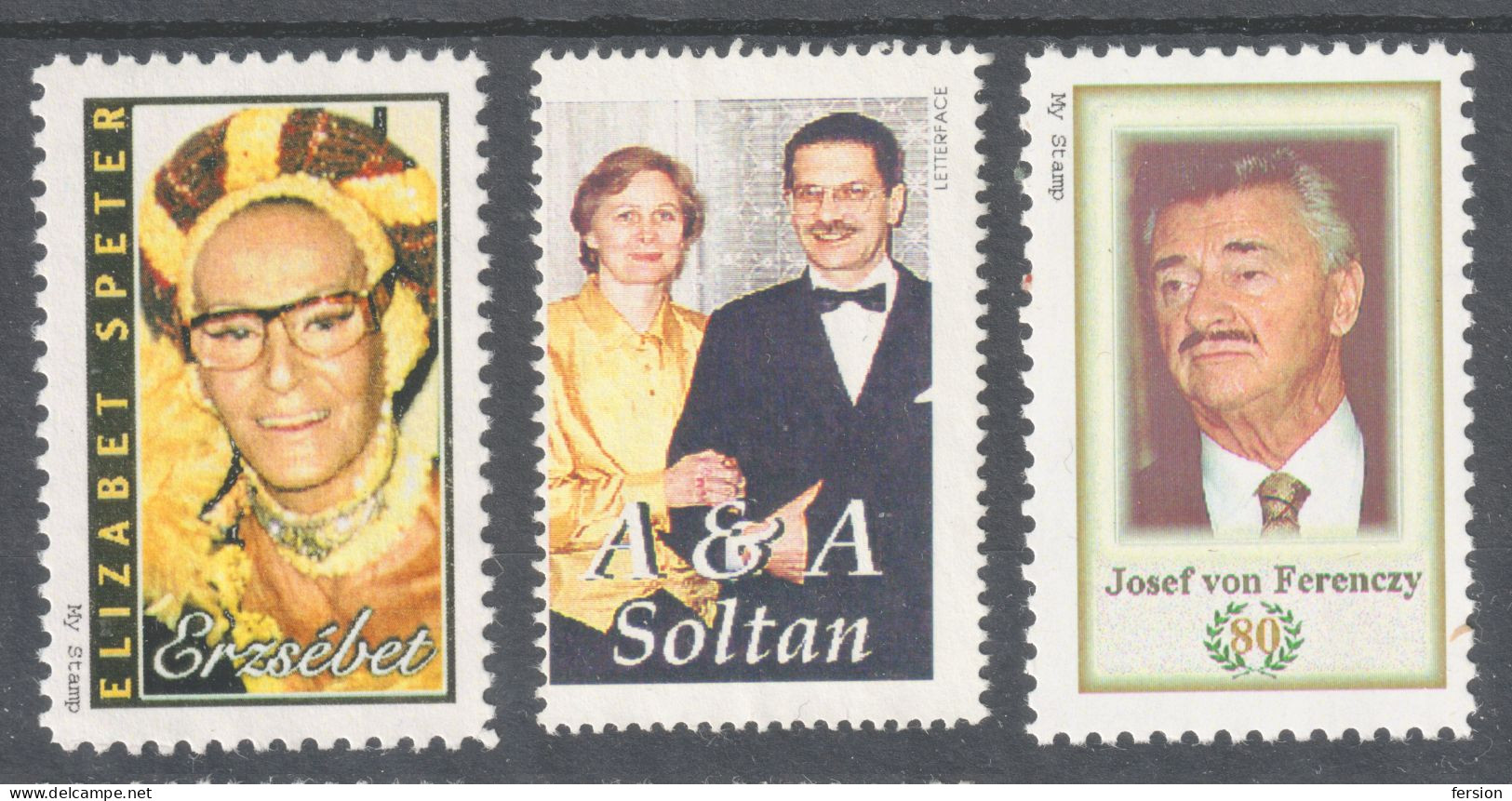 BIRTHDAY Family LOT Private LABEL CINDERELLA VIGNETTE 1990 Hungary My Stamp / Spéter Elisabeth Soltan Ferenczy CLOWN - Other & Unclassified