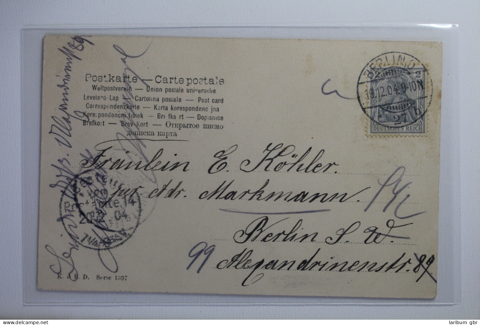 AK Deutschland Grußkarte 1904 Gebraucht #PI733 - Otros & Sin Clasificación