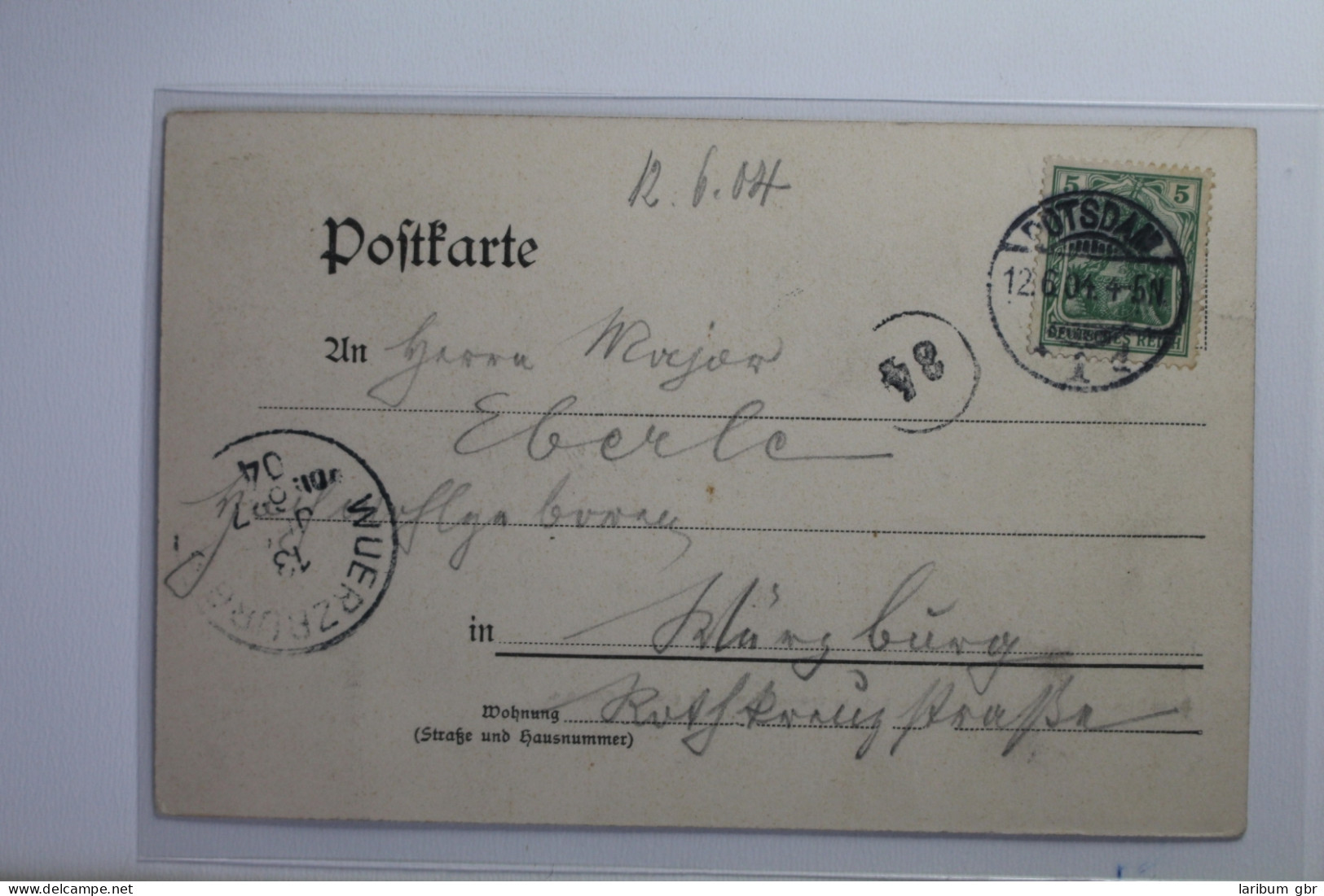 AK Potsdam Schloss Sanssouci Mit Der Großen Fountaine 1904 Gebraucht #PI785 - Other & Unclassified