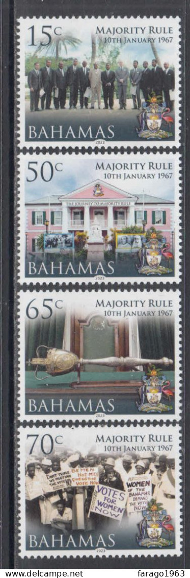 2023 Bahamas Majority Rule Democracy Equal Rights  Complete Set Of 4 MNH - Bahamas (1973-...)