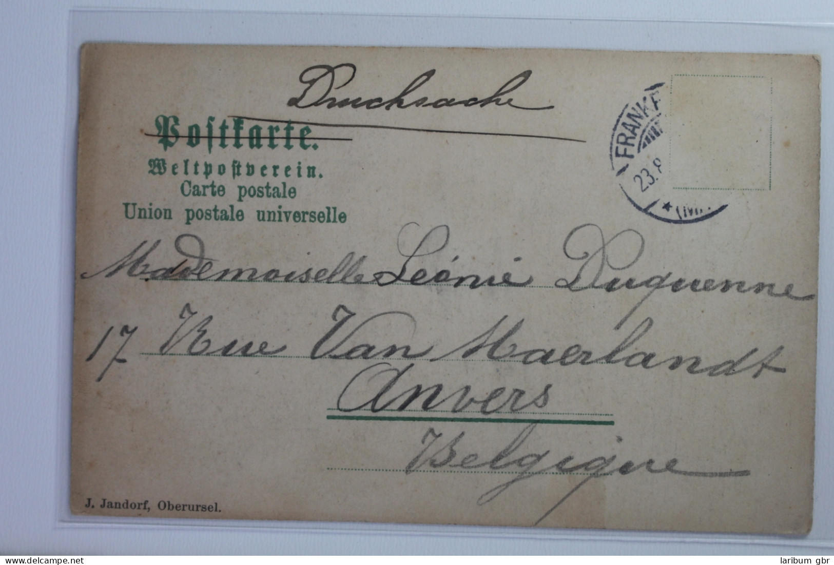 AK Frankfurt A. Main Palmengarten, Weiher M. Schweizerhaus 1905 Gebraucht #PJ020 - Autres & Non Classés
