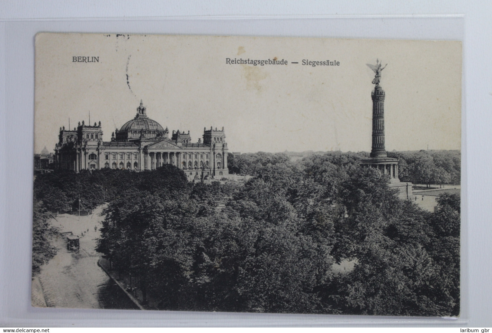 AK Berlin Reichstagsgebäude Mit Siegessäule Feldpost 1916 Gebraucht #PJ029 - Autres & Non Classés