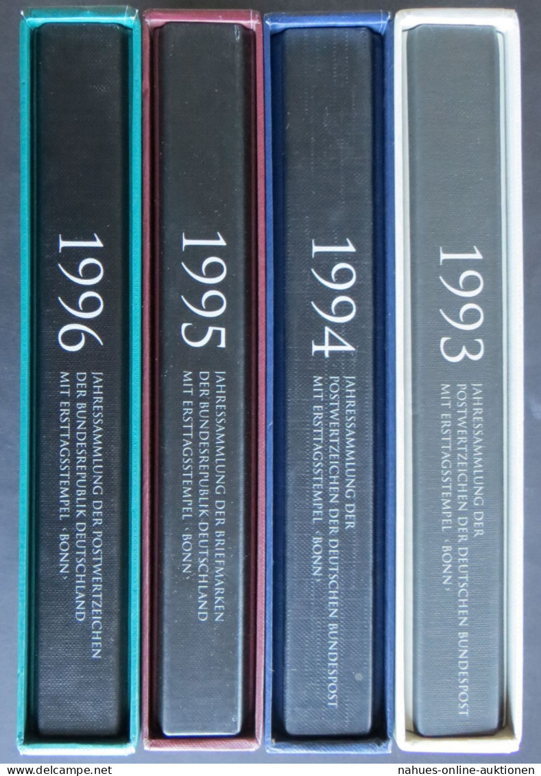 Bund Jahressammlungen Dt. Post 4 Bände Kpl Mit Ersttagsstempel 1993-96 Kat 560,- - Jahressammlungen