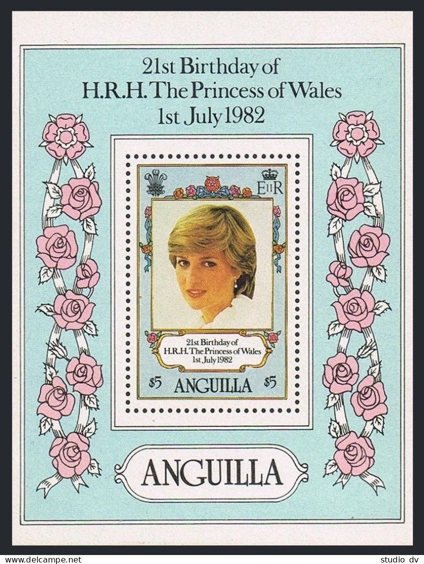 Anguilla 491,MNH.Michel Bl.43. Princess Diana,21th Birthday,1982. - Anguilla (1968-...)