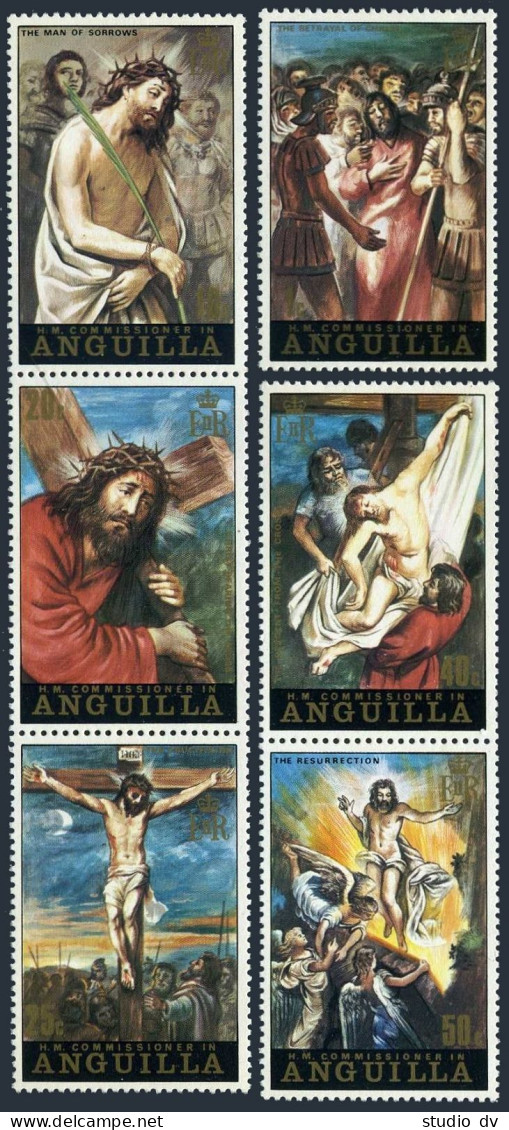 Anguilla 168-173, 168, MNH. Michel 167-172. Easter 1973. Paintings Of Jesus. - Anguilla (1968-...)