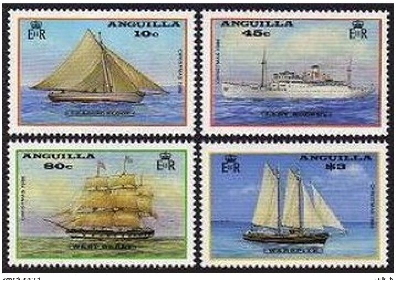 Anguilla 696-699,MNH.Mi 719-722. Christmas 1986.Ships:Trading Sloop,Lady Rodney, - Anguilla (1968-...)