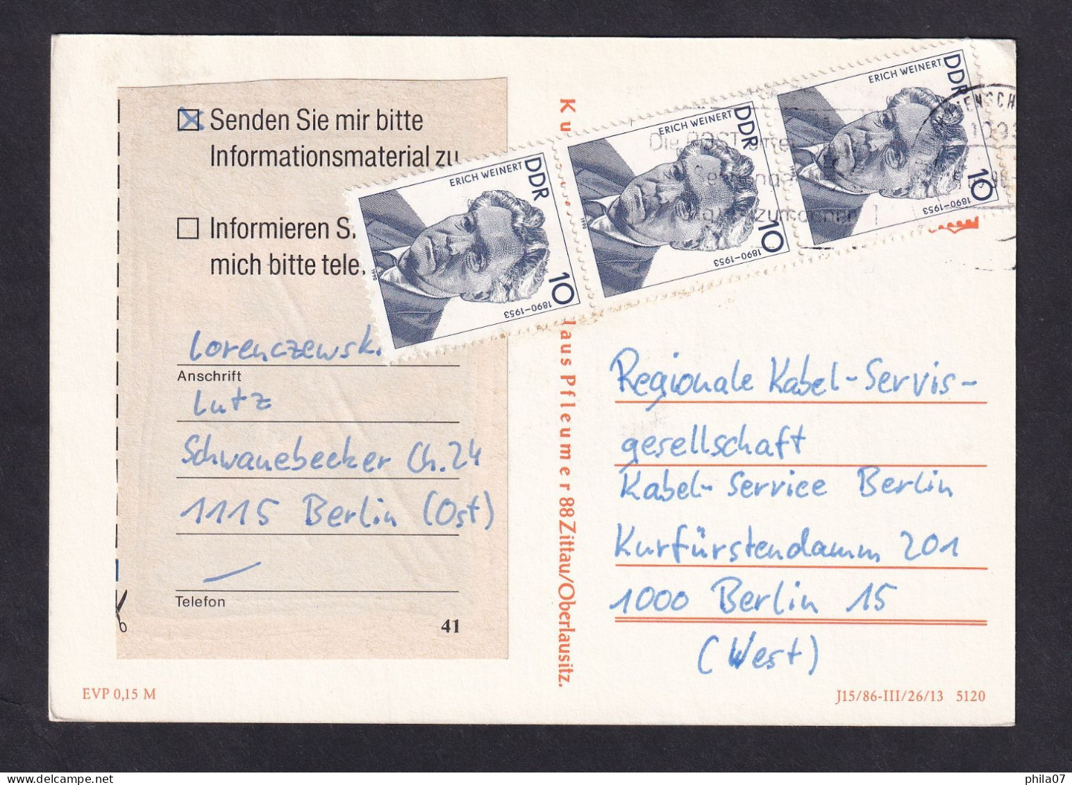 Georg Plischke - Frohes Neuhahr / Postcard Circulated, 2 Scans - Silhouettes