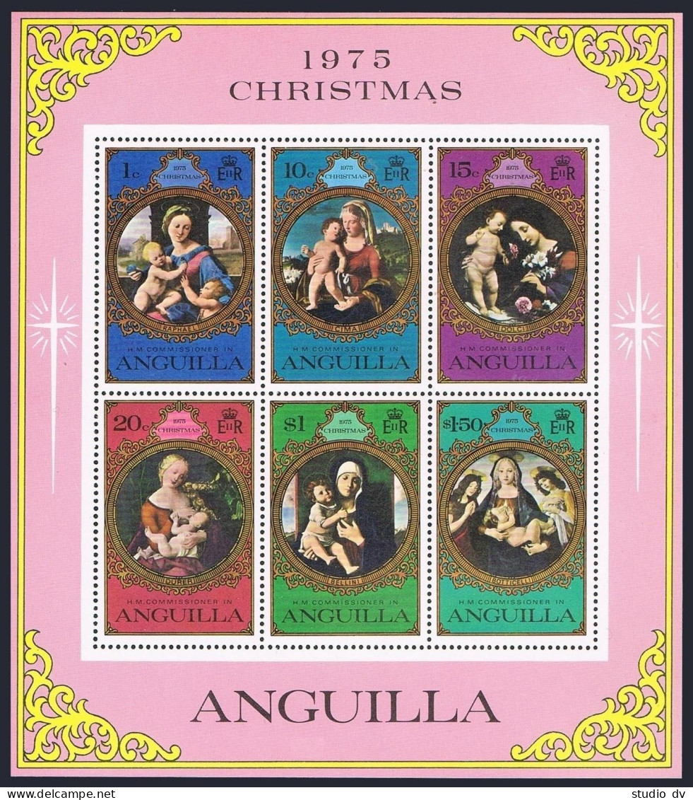 Anguilla 223-228,228a, MNH. Mi 223-228, Bl.10. Raphael, Dolci,Durer,Bellini,1975 - Anguilla (1968-...)