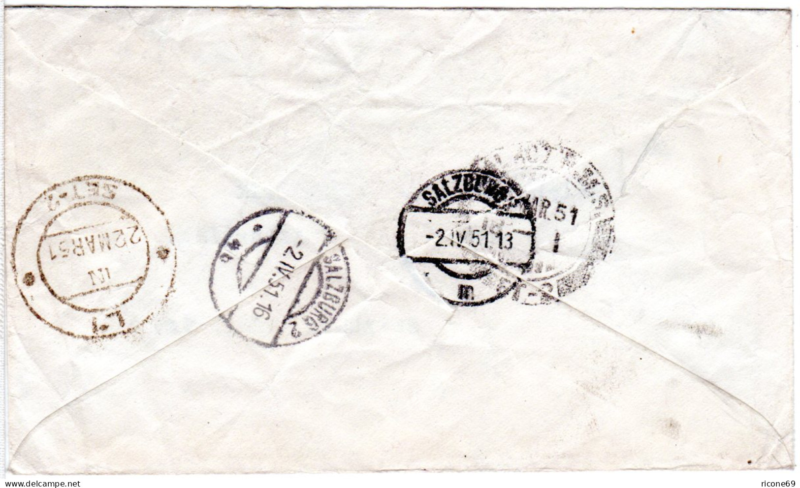 Pakistan 1951, 6+8 A. Auf Brief M. Interessantem 2sprachigem BY AIR MAIL-label - Autres - Asie