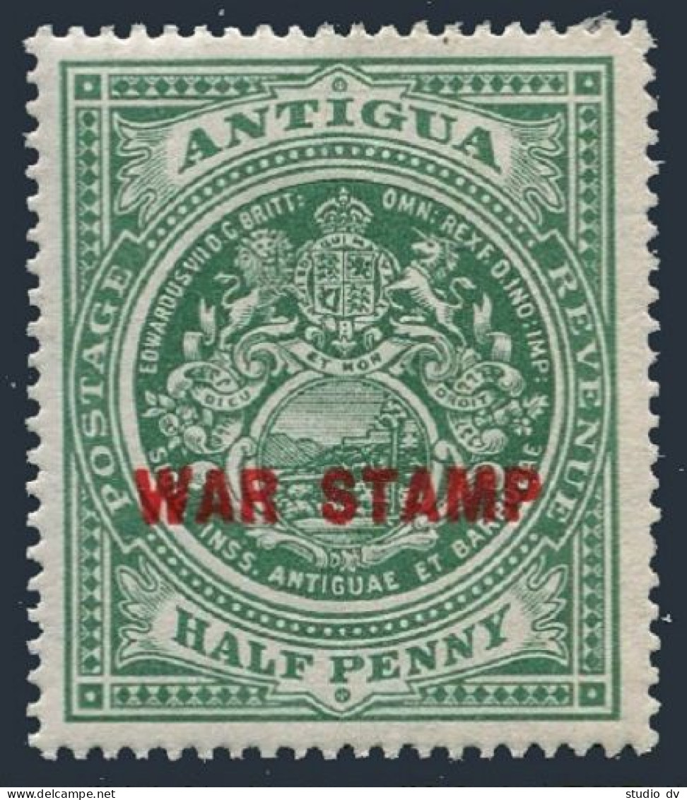 Antigua MR2, MNH. Michel 36. War Tax Stamps 1917. Seal Of The Colony. - Antigua En Barbuda (1981-...)