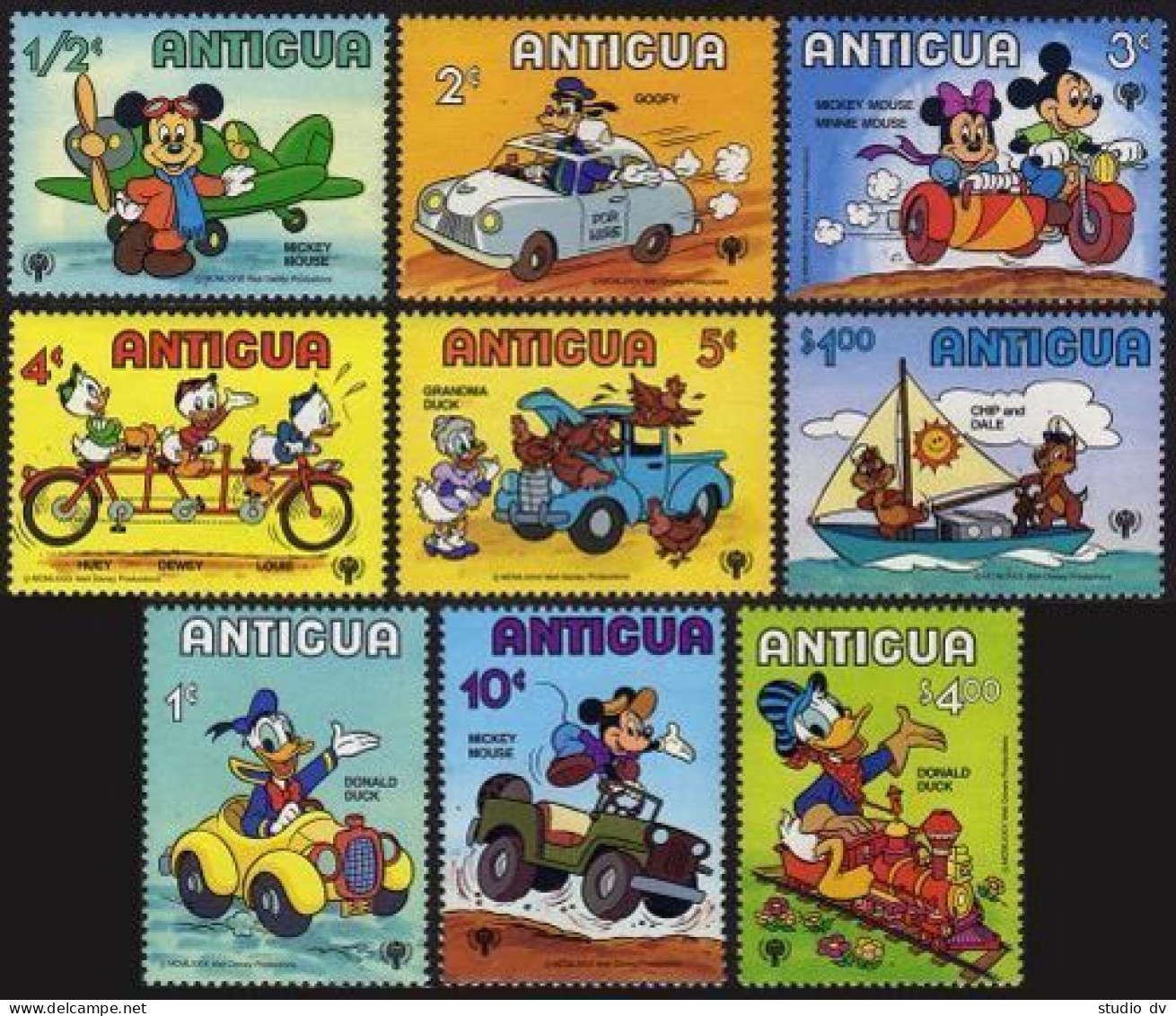 Antigua 562-570,MNH.Michel 563-571. IYC-1979.Walt Disney.Goofy.Birds, - Antigua And Barbuda (1981-...)