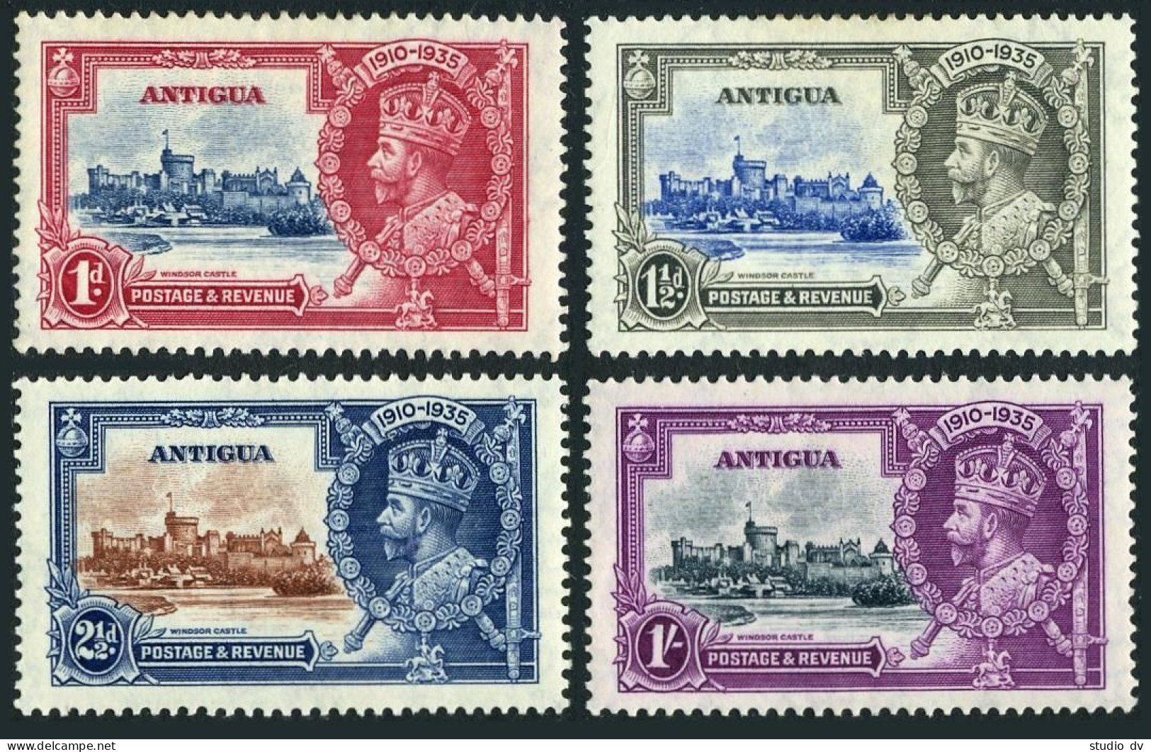 Antigua 77-80,MNH/MLH. Mi 71-74. King George V Silver Jubilee Of The Reign,1935. - Antigua En Barbuda (1981-...)