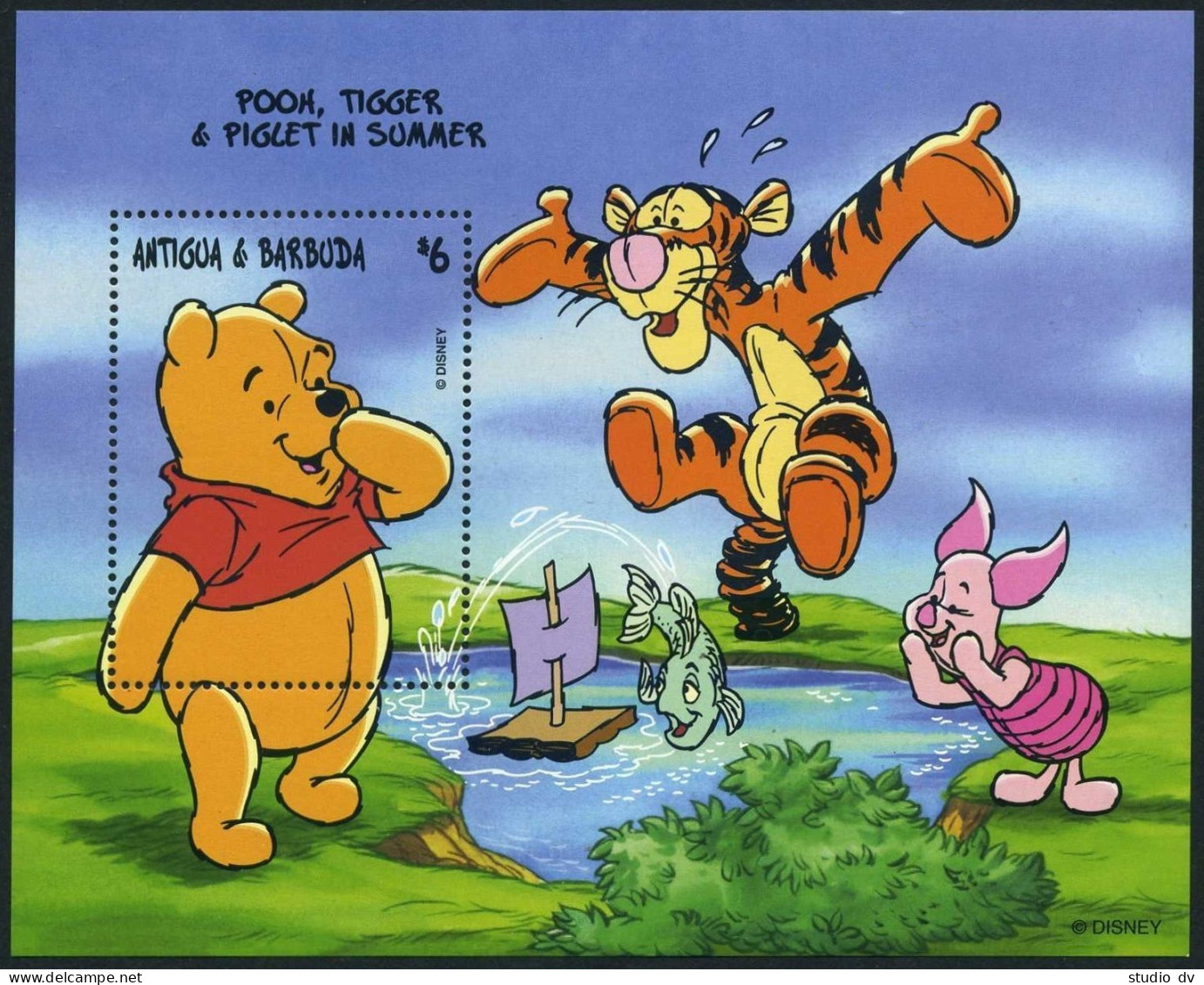 Antigua 2151-2154 Sheets,MNH.Mi Bl 390-393. Walt Disney,1998.Winnie The Pooh. - Antigua And Barbuda (1981-...)