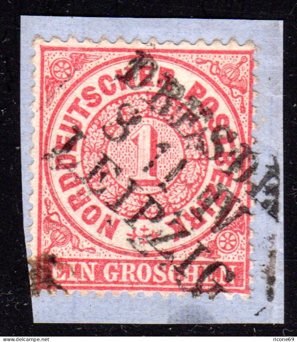 NDP 1 Gr. Auf Briefstück M. Sachsen Bahnpost-L3 DRESDEN LEIPZIG - Gebraucht
