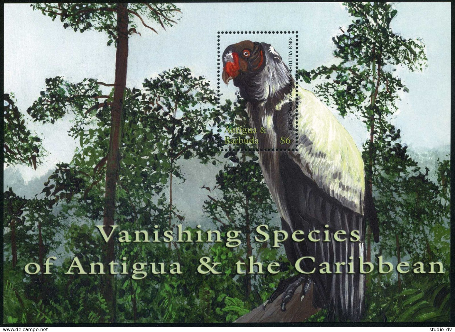Antigua 2505-2506,MNH. Vanishing Species Of Caribbean,2001.Ocelot,King Vulture. - Antigua And Barbuda (1981-...)