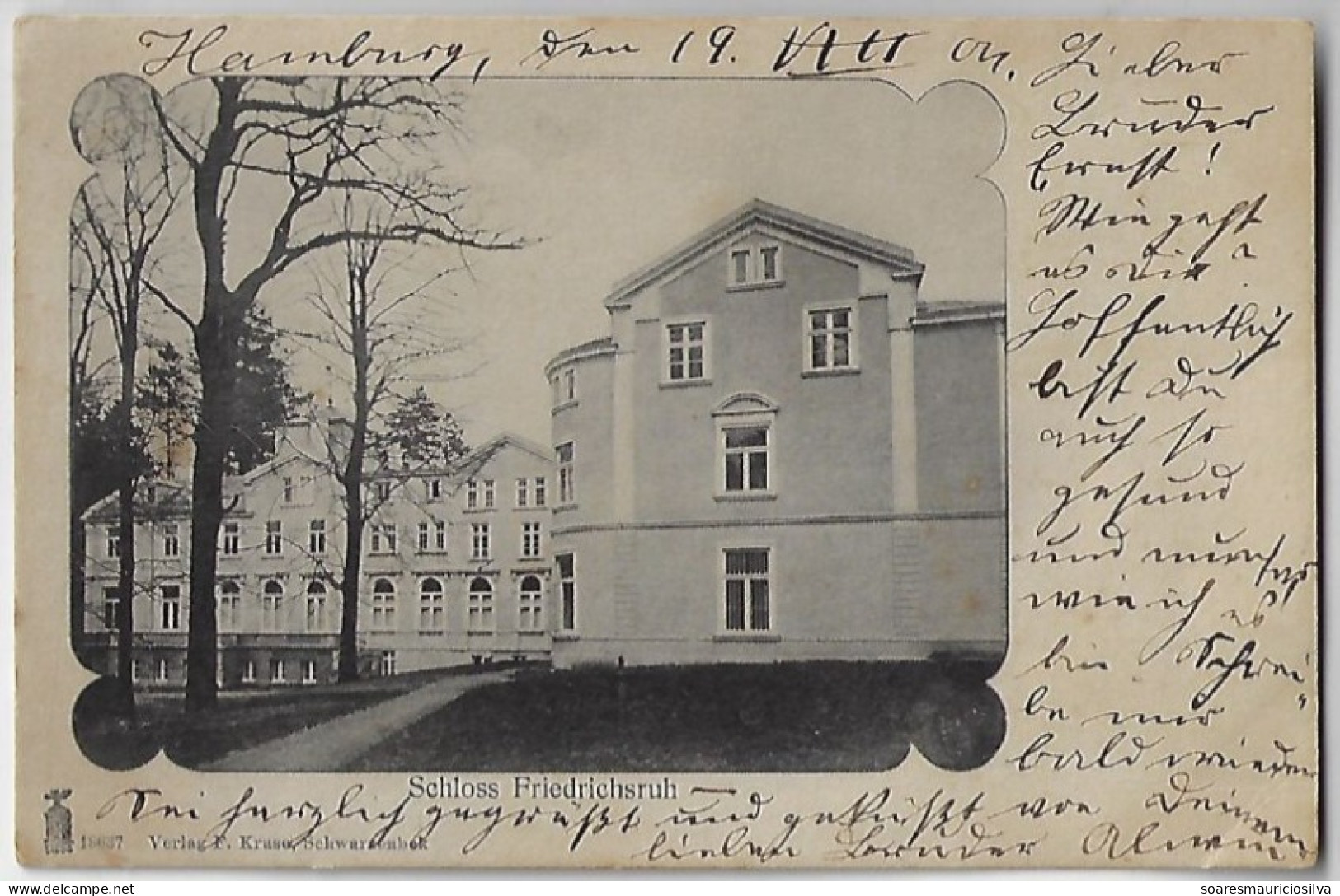 Germany 1904 Postcard Photo Castle Friedrichsruh In Aumühle Editor F. Kruse No. 18637 Used - Other & Unclassified