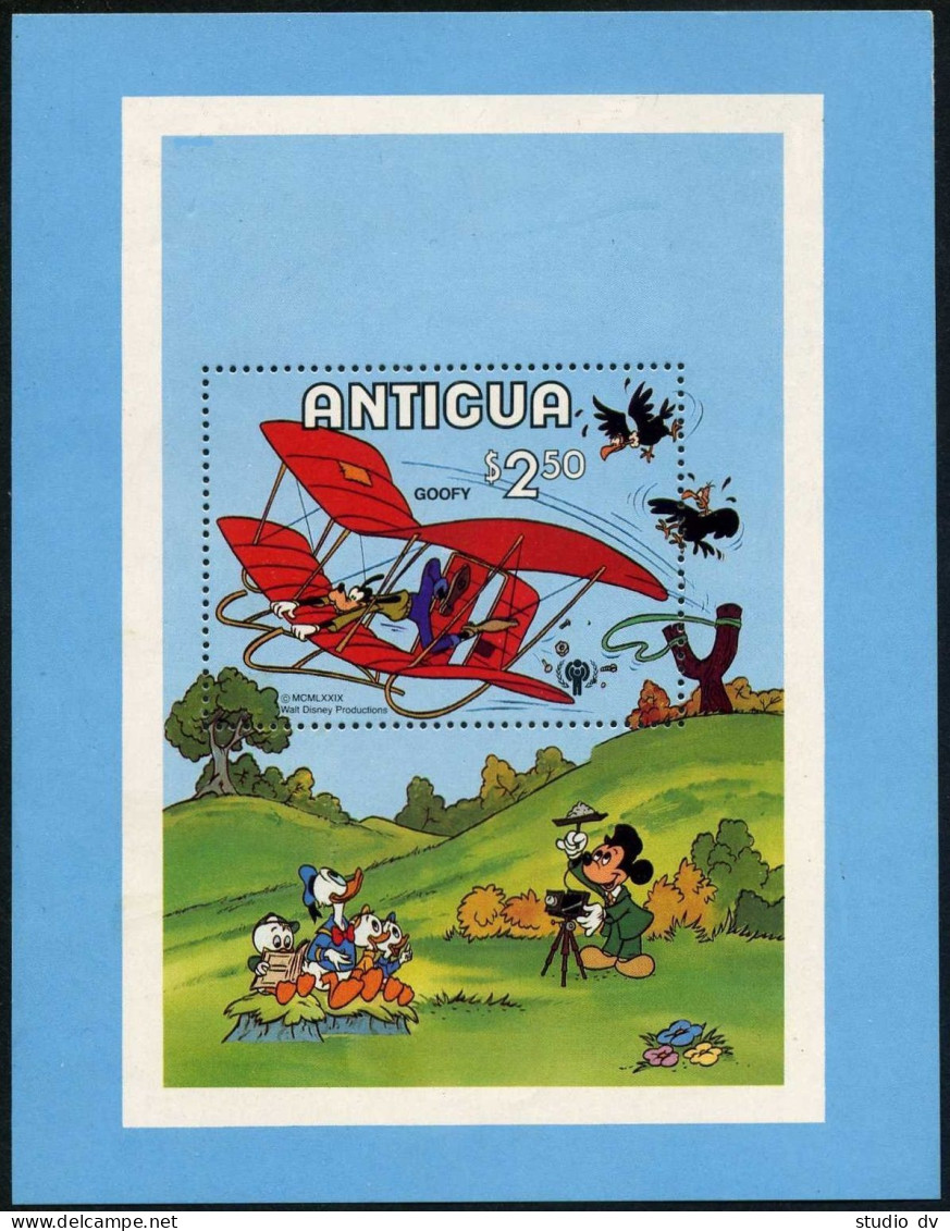 Antigua 562-570,571, MNH. Mi 563-571,Bl.47. IYC-1979. Walt Disney. Goofy. Birds, - Antigua Et Barbuda (1981-...)