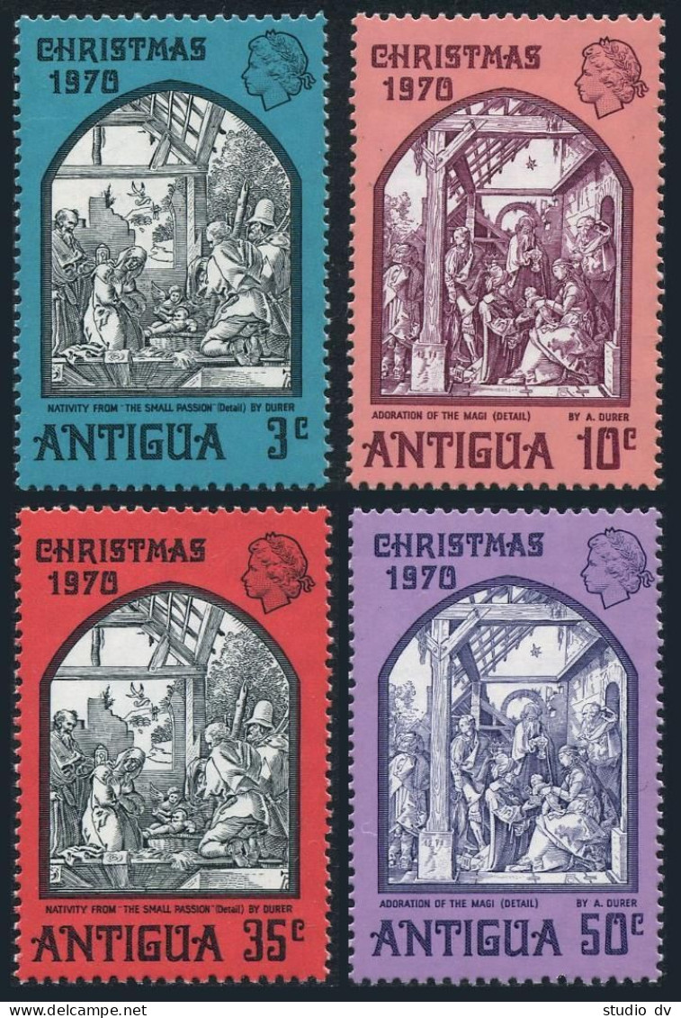 Antigua 258-261, MNH. Mi 247-250. Christmas 1970. Paintings By Albrecht Durer. - Antigua Und Barbuda (1981-...)