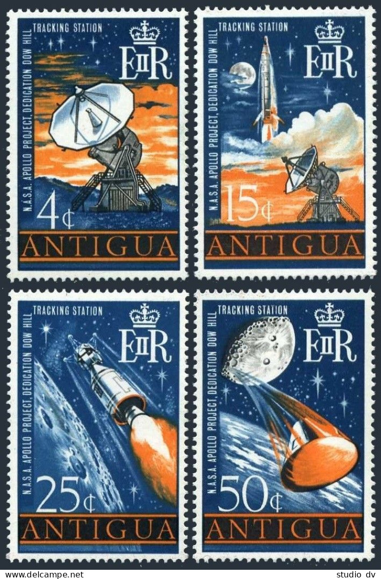Antigua 199-202, MNH. Michel 188-191. NASA Apollo Project, 1968. - Antigua And Barbuda (1981-...)