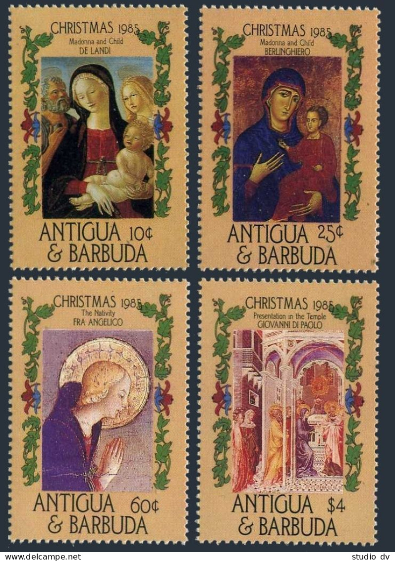 Antigua 905-908, MNH. Mi 915-918. De Landi, Berlinghiero, Fra Angelico,di Paolo. - Antigua Und Barbuda (1981-...)