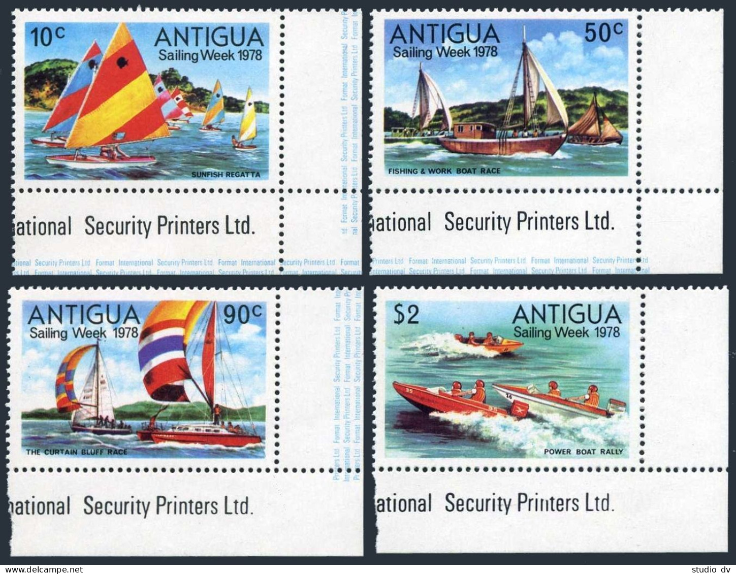 Antigua 503-506,MNH.Michel 499-502. Sailing Week 1978.Regatta,Boats Rally. - Antigua And Barbuda (1981-...)