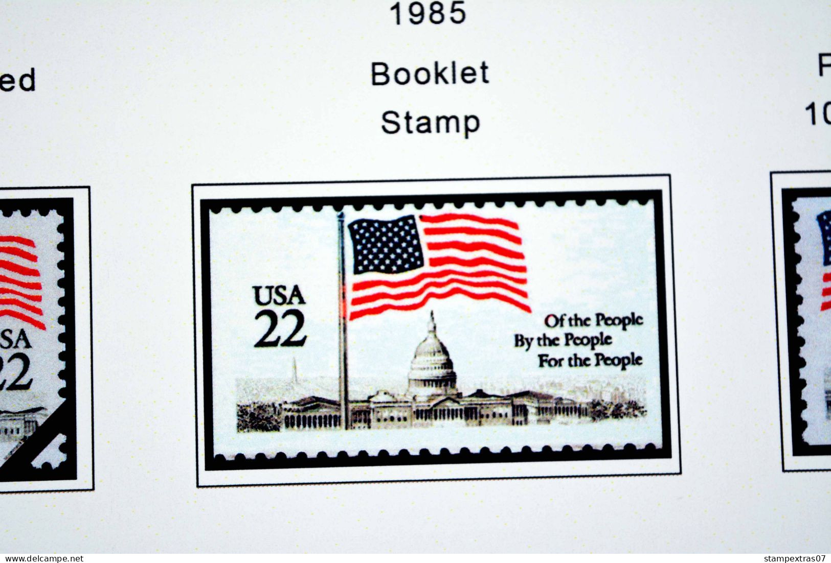 COLOR PRINTED USA 1966-1990 STAMP ALBUM PAGES (111 illustrated pages) >> FEUILLES ALBUM