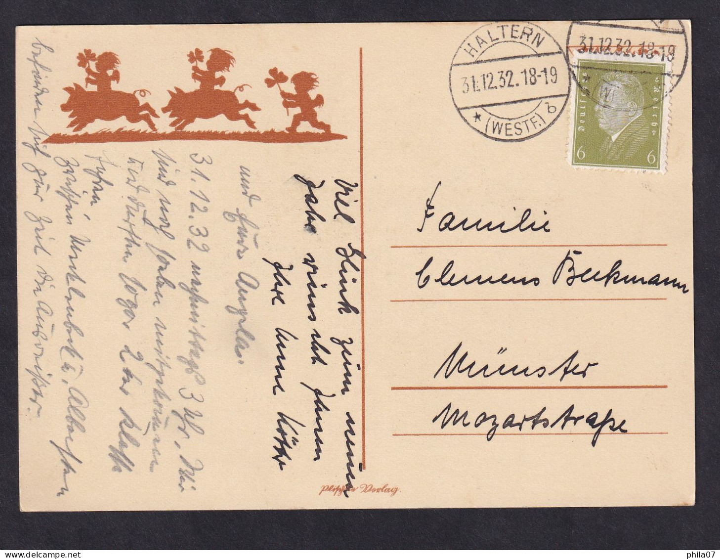 Georg Plischke - Gluck / Postcard Circulated, 2 Scans - Silueta