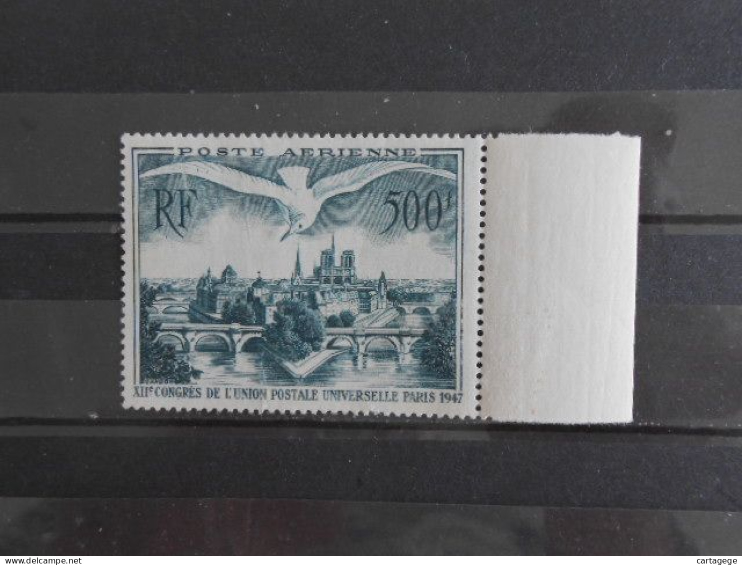 FRANCE YT PA 20 CONGRES DE L'U.P.U. PARIS Bord De Feuille** - 1927-1959 Mint/hinged