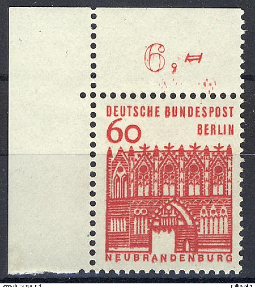 247 Bauwerke Klein 60 Pf Ecke Ol ** Postfrisch - Unused Stamps