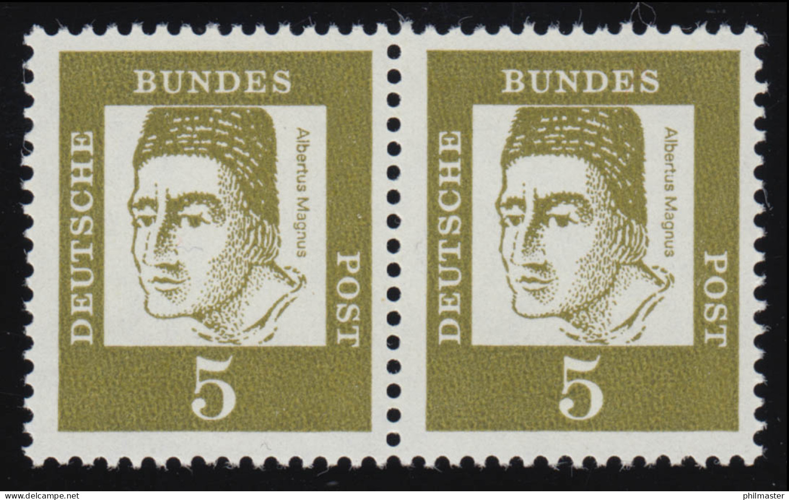 347x Bed. Deutsche 5 Pf Waag. Paar ** Postfrisch - Unused Stamps