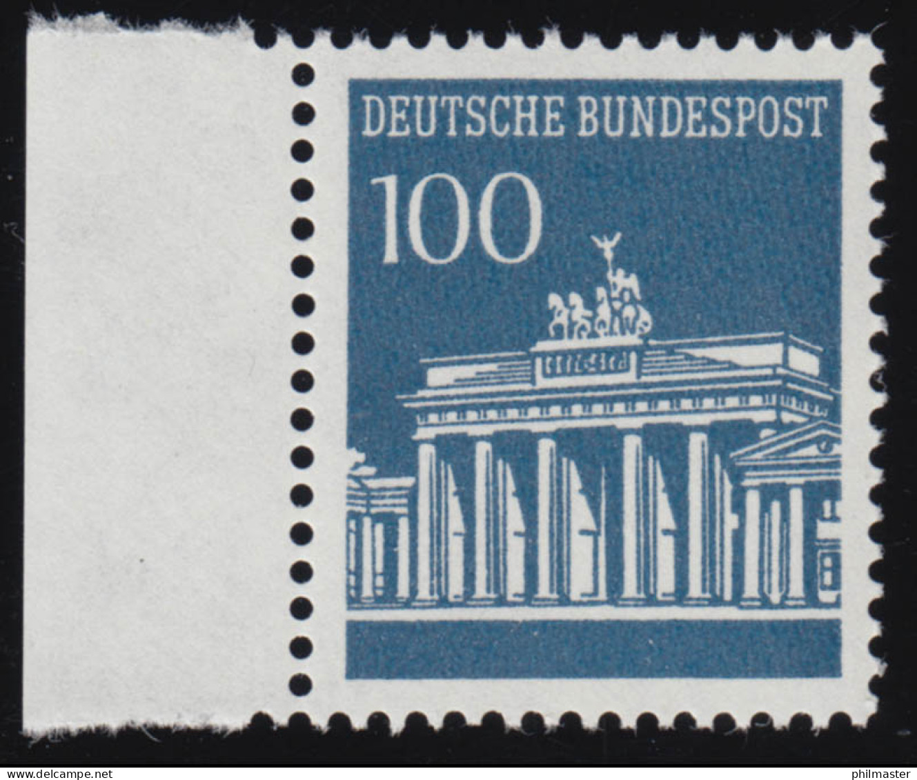 510 Brandenb. Tor 100 Pf Seitenrand Li. ** Postfrisch - Neufs