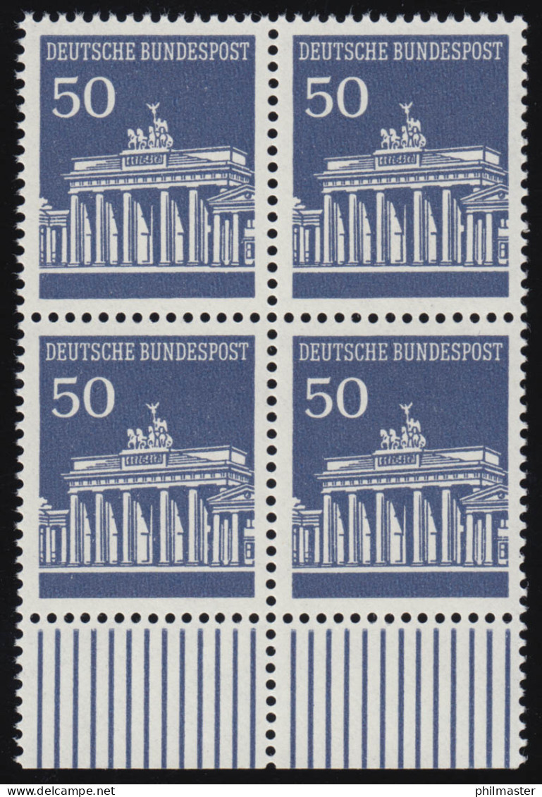 509 Brandenb. Tor 50 Pf UR-Viererbl. ** Postfrisch - Neufs