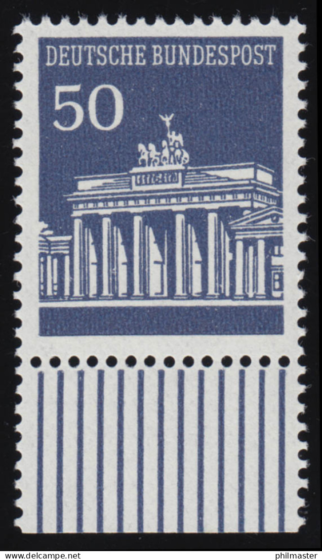 509 Brandenb. Tor 50 Pf Unterrand ** Postfrisch - Unused Stamps