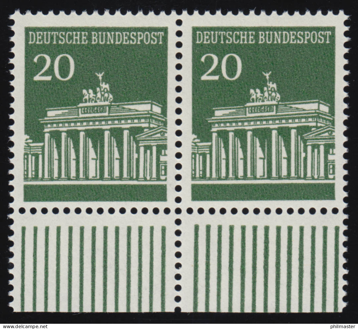 507 Brandenb. Tor 20 Pf Paar UR ** Postfrisch - Unused Stamps
