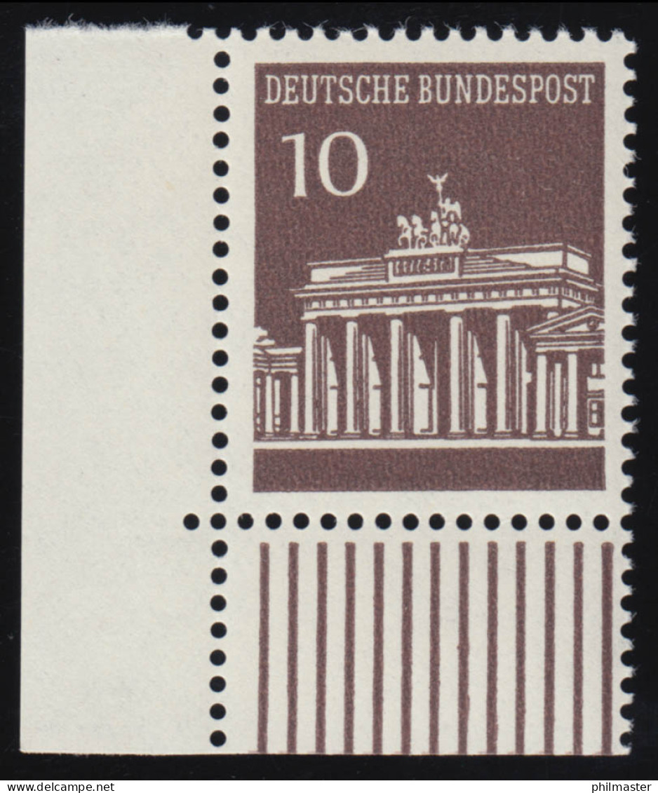 506 Brandenb. Tor 10 Pf Ecke Ul ** Postfrisch - Unused Stamps