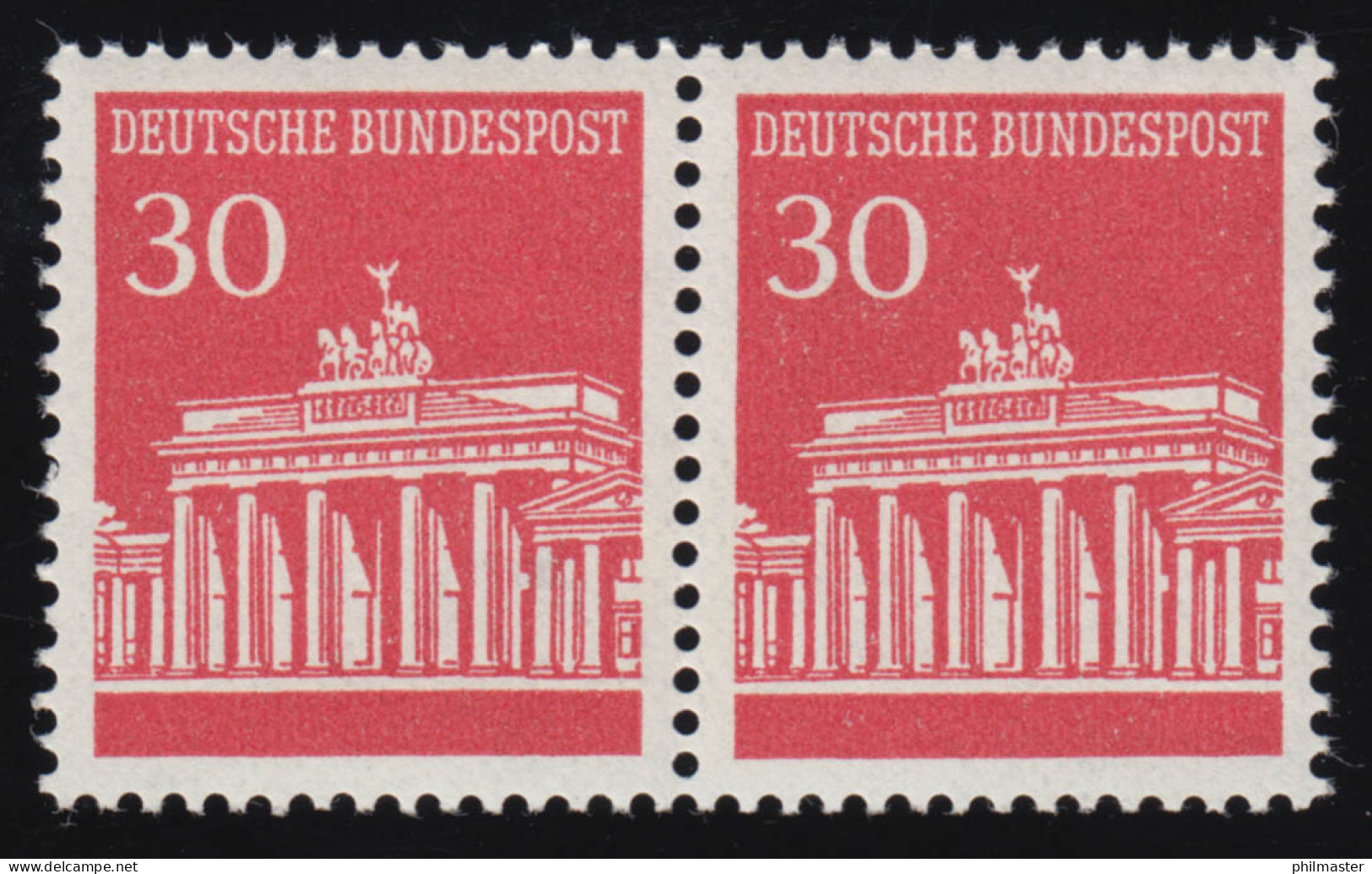 508 Brandenb. Tor 30 Pf Waag. Paar ** Postfrisch - Unused Stamps