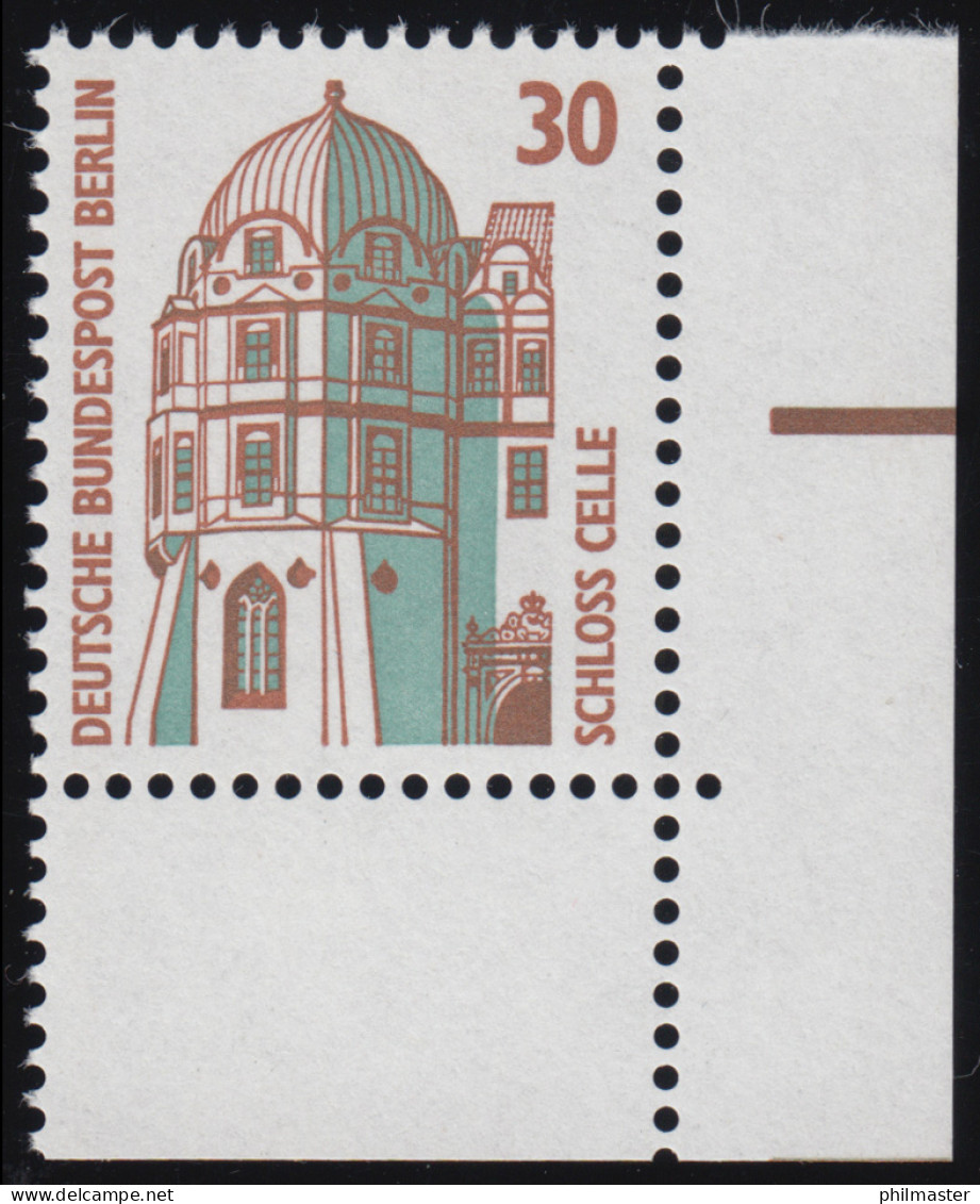 793 SWK 30 Pf Ecke Ur ** Postfrisch - Unused Stamps