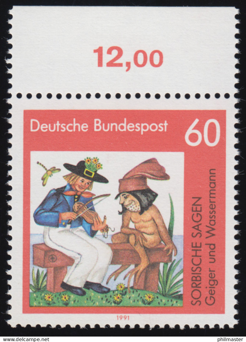 1576 Sorbische Sagen 60 Pf ** Oberrand - Unused Stamps