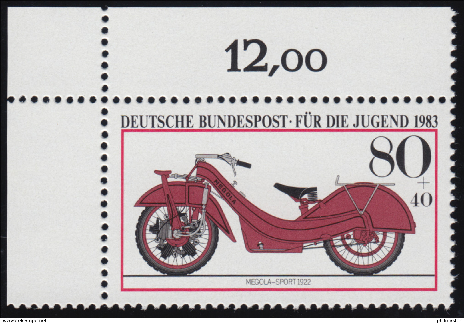 1170 Jugend Motorräder Megola-Sport 80+40 Pf ** Ecke O.l. - Ungebraucht