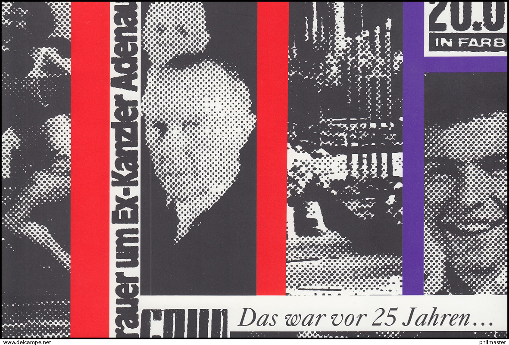 Klappkarte Konrad Adenauer Mit 1601, ESSt BONN 25. Todestag 12.3.1992 - Other & Unclassified