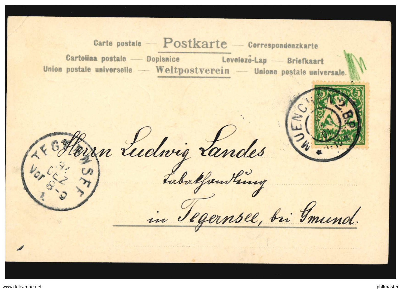 Prägekarte Neujahr Glück Auf Allen Wegen Vierblättriges Kleeblatt, MÜNCHEN 1901 - Other & Unclassified