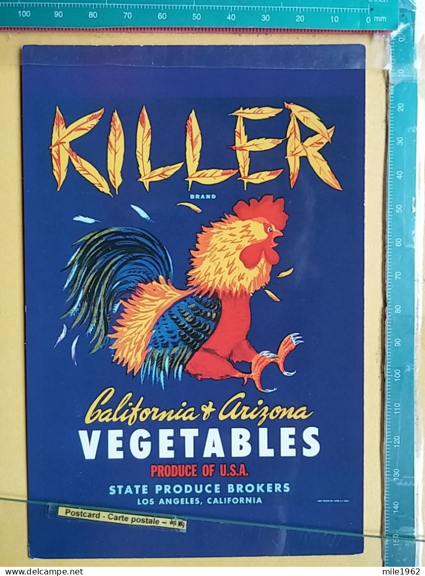 KOV 506-35 - Coq, Rooster, Killer , California, Arizona Vegetables, Los Angeles - Sonstige & Ohne Zuordnung